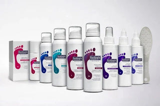 Selection of Footlogix foot care products for professional pedicures.