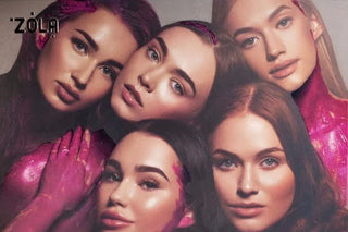 ZOLA models showcasing bold eyebrow tint looks.