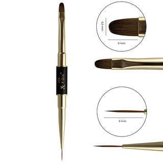 F.O.X Nail Art Double Brush 008 (oval + liner)