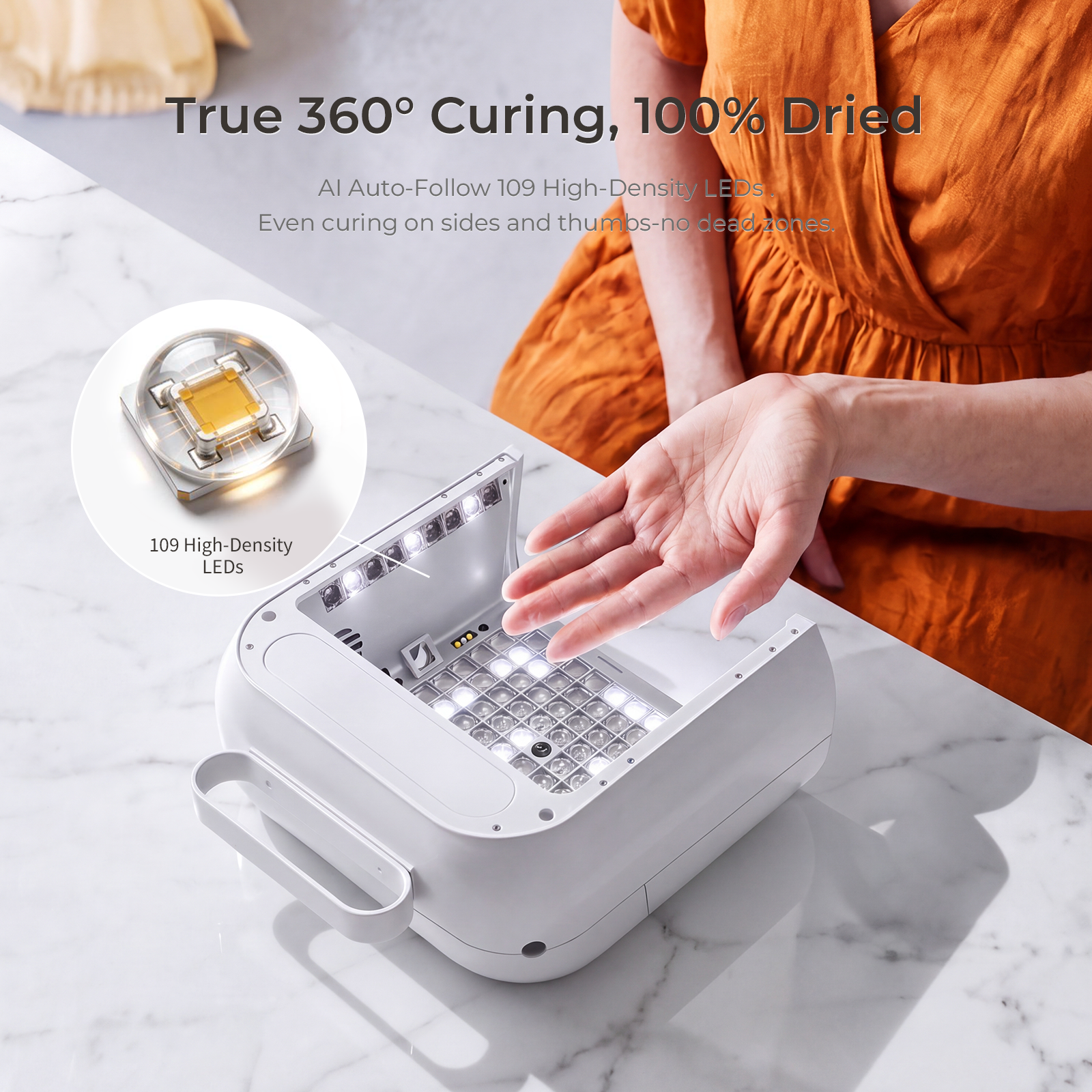 O NAIL 1 Pro Max Rechargeable AI Nail Lamp | 9s Cure, 109 LEDs O NAIL 1 Pro Max Rechargeable AI Nail Lamp | 9s Cure, 109 LEDs
