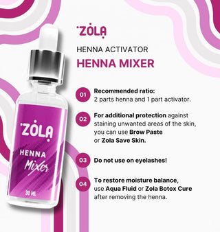 ZOLA Activator for henna HENNA MIXER, 30 ml Eyebrow tint ZOLA 
