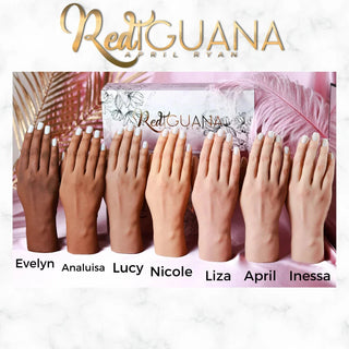 Red Iguana 3.0 Full Left Poseable Practice Hand — Evelyn Poseable Practice Hand Red Iguana