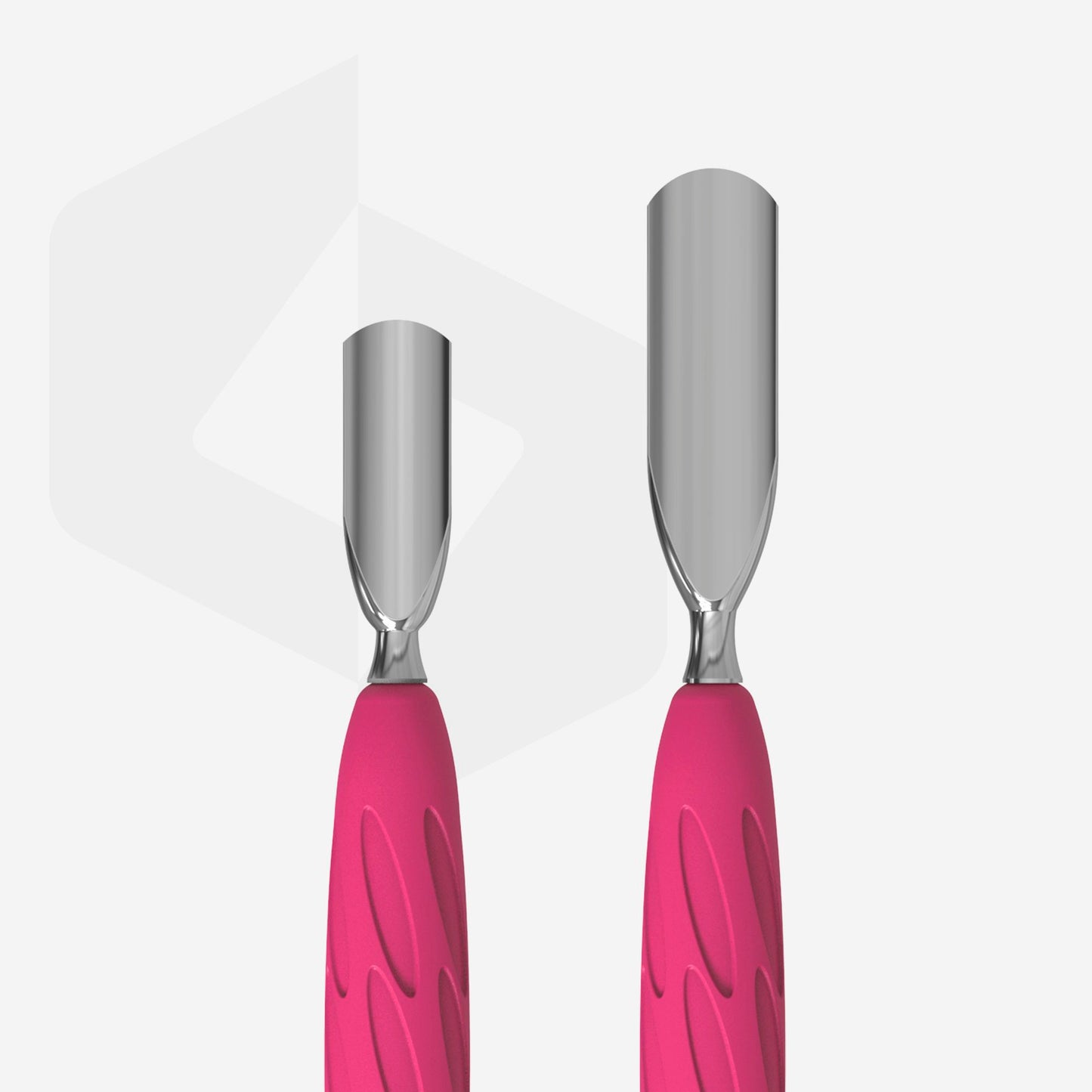 Staleks Manicure pusher with silicone handle “Gummy” UNIQ 10 TYPE 1 (wide rounded pusher + narrow rounded pusher)