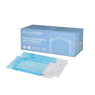 MicroStop self-adhesive pouches for sterilization in an autoclave, 60x110 mm (200 pcs)