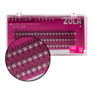 ZOLA Lash Clusters Extension 10D 12 mm Lash Clusters ZOLA 