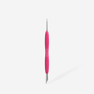 Staleks Manicure pusher with silicone handle “Gummy” UNIQ 11 TYPE 2 (slanted pusher + loop)