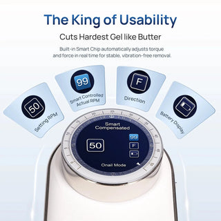 O NAIL Pro Max AI Precision Portable Nail Drill White – 50,000 RPM Drill machine O NAIL 