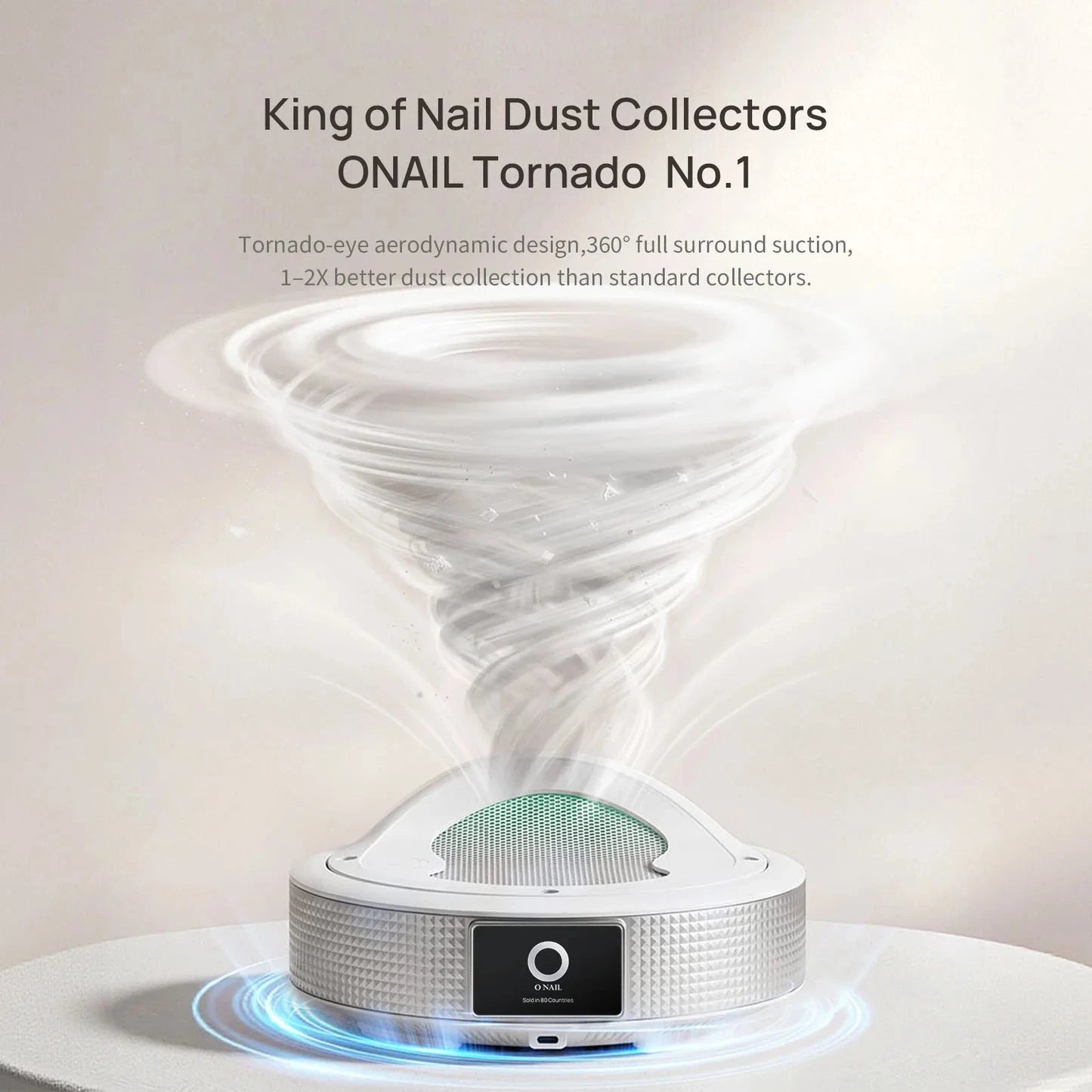 ONAIL Tornado Nail Dust Collector | 360° PM1 Filtration Nail Dust ONAIL Tornado Nail Dust Collector | 360° PM1 Filtration Nail Dust