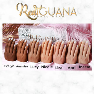 Red Iguana 3.0 Half Left Poseable Practice Hand — Liza Poseable Practice Hand Red Iguana