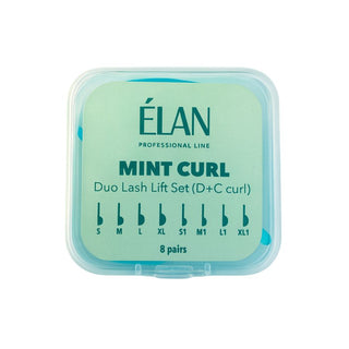 ELAN Duo Lash Lift Silicone Pads «MINT CURL», D & C Curls – 8 Pairs Lash Lift ELAN 