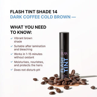 ELAN «FLASH TINT» Brow & Lash Tint 14 Dark Coffee, 10 ml Brow&Lash Tints ELAN 