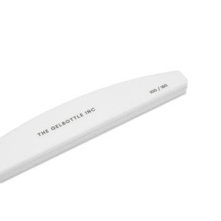 TGB 100/180 White Half Moon Nail Buffer 5 Pack THE GELBOTTLE 