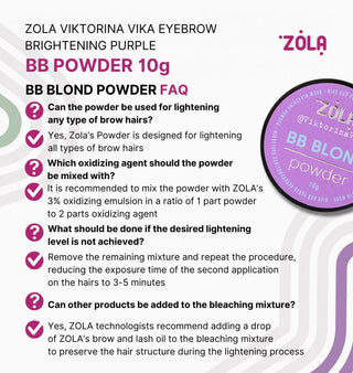 ZOLA x Viktorina Vika Eyebrow Brightening Purple BB Powder, 10 g Eyebrow tint ZOLA 