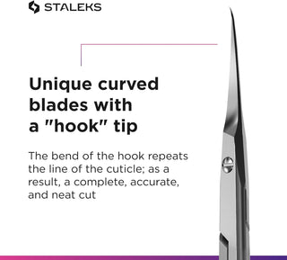 Staleks Professional cuticle scissors with hook SMART 41 TYPE 3 Scissors Staleks 
