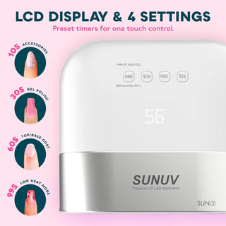 Original SUNUV SUN3 UV LED Nail Lamp 48W w Low Heat Mode