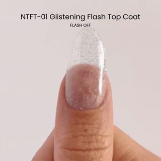 Nail thoughts NTFT Glistening Flash Top Coat Gel Top Coat Gel Nail Thoughts