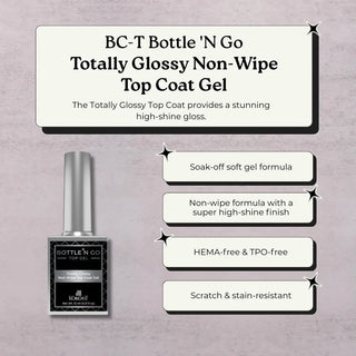 Kokoist BC-T Bottle 'N Go Totally Glossy Non Wipe Top Coat Gel Top Coat Gel KOKOIST 