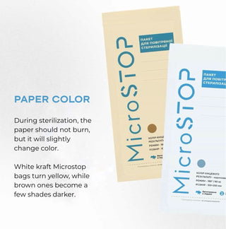 MicroStop Dry Heat Sterilization Pouches with class 4 indicator 60x100 mm (100 pcs) Sterilization Pouches MicroSTOP 