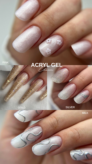 F.O.X Acryl Gel Charm Silver