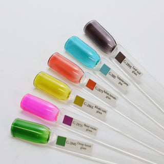 Kokoist Botanical Clear Glass Series E284S-E289S, set of 6 Color Gel Collection KOKOIST