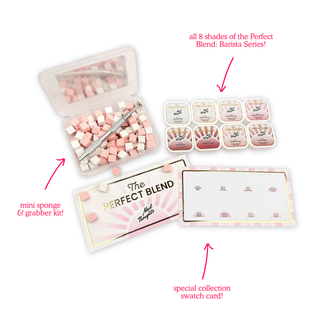 Nail Thoughts Perfect Blend cushion gel compacts with sponge and grabber