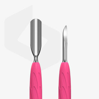 Staleks Manicure pusher with silicone handle “Gummy” UNIQ 10 TYPE 6 (Rounded Wide Pusher And Nail Cleaner) Cuticle Pusher Staleks 