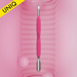 Staleks Manicure pusher with silicone handle “Gummy” UNIQ 10 TYPE 6 (Rounded Wide Pusher And Nail Cleaner) Cuticle Pusher Staleks 
