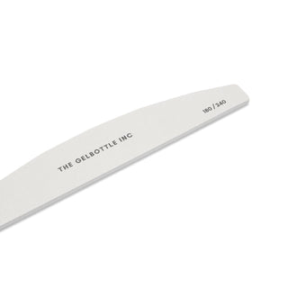 TGB 180/240 White Half Moon Nail File 5 Pack THE GELBOTTLE 