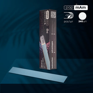 Staleks Disposable files papmAm for straight nail file (soft base) Exclusive 22, 240 grit (50 pcs)