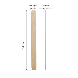 Staleks Wooden Wax Applicator Stick EXPERT 114x10 mm (100 pcs) Wooden Wax Applicator Stick Staleks 