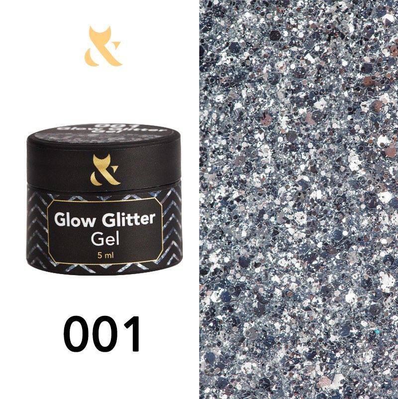 F.O.X Glow Glitter Gel 001 - F.O.X Nails USA