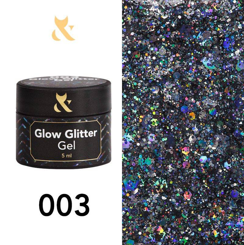 F.O.X Glow Glitter Gel 003 - F.O.X Nails USA