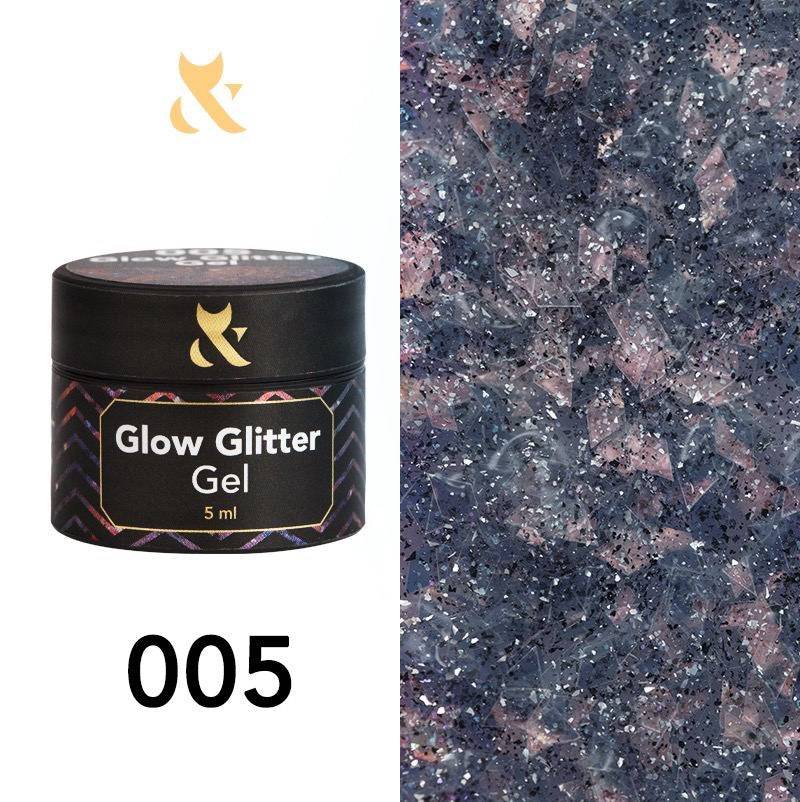 F.O.X Glow Glitter Gel 005 - F.O.X Nails USA
