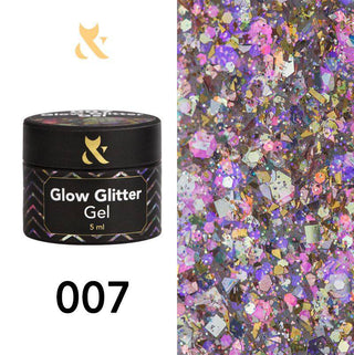 F.O.X Glow Glitter Gel 007 - F.O.X Nails USA