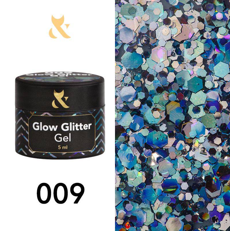 F.O.X Glow Glitter Gel 009 - F.O.X Nails USA