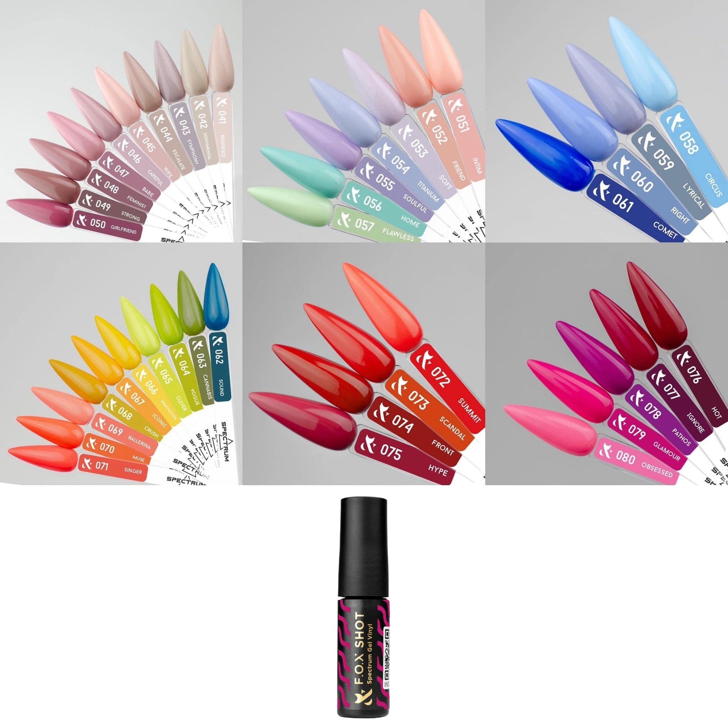F.O.X Spectrum Full Collection bundle (bulk offer) set + swatches - F.O.X Nails USA