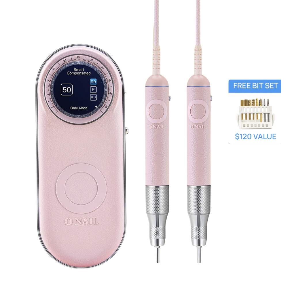 O NAIL AI Precision Portable Pink Nail Drill – F.O.X Nails USA