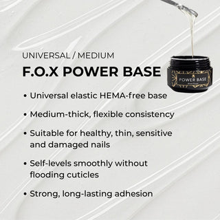 F.O.X Power Base, 30 ml Base coat F.O.X 