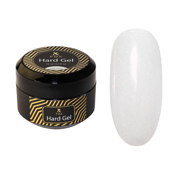 F.O.X Hard Gel Flash Milky — Reflective Extension Gel, 15ml