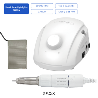 Saeyang Marathon Champion 3 White + SH20N 30k RPM — Original E-File Nail Drill Machine Drill machine Saeyang