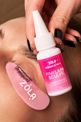 ZOLA x Romashka Pink LamiSculpt Fixing Powder for Lash Lamination, 10 g Lash lamination ZOLA 
