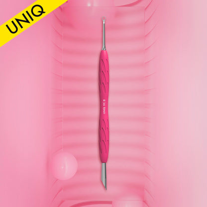 Staleks Manicure pusher with silicone handle “Gummy” UNIQ 11 TYPE 2 (slanted pusher + ring)