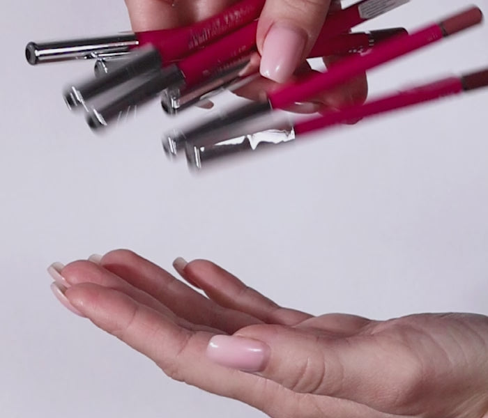 ZOLA Case with Sharpener and Set of 5 Lip Pencils Lipstick ZOLA