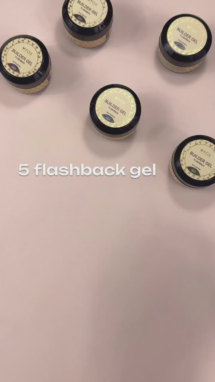 F.O.X Builder Gel (thick viscosity Hard Gel) Flashback 004, 15 ml builder gel F.O.X