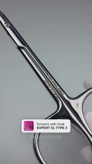 Staleks Professional cuticle scissors with hook EXPERT 51 TYPE 3 Scissors Staleks