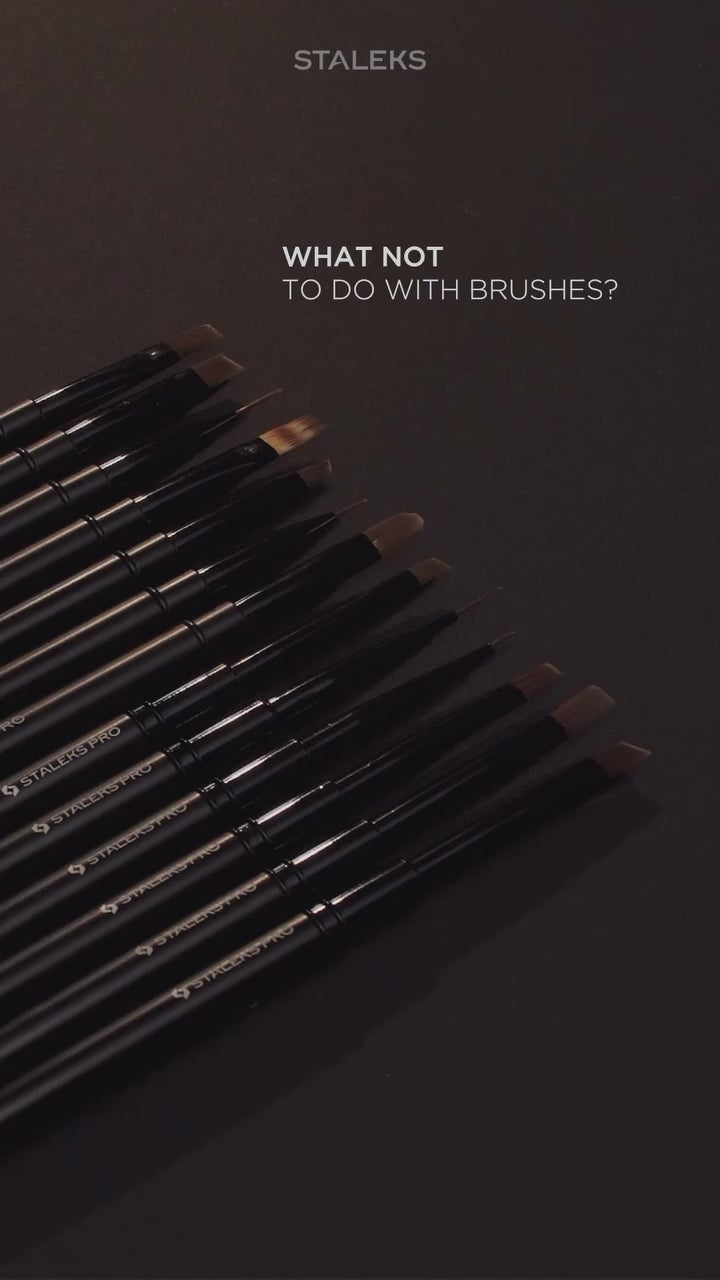 Staleks Straight Brush for gel EXPERT width 6 mm/length 10 mm Brushes Staleks