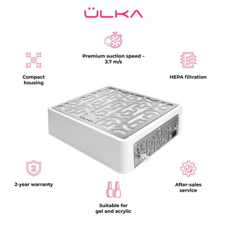 (pre order) ULKA Aero White nail dust collector ULKA Dust collector ULKA 