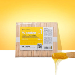 Staleks Wooden Wax Applicator Stick EXPERT 150x17 mm (100 Pcs) Wooden Wax Applicator Stick Staleks 