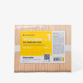 Staleks Wooden Wax Applicator Stick EXPERT 150x17 mm (100 Pcs) Wooden Wax Applicator Stick Staleks 