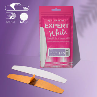 Staleks White Disposable files for crescent nail file EXPERT 42